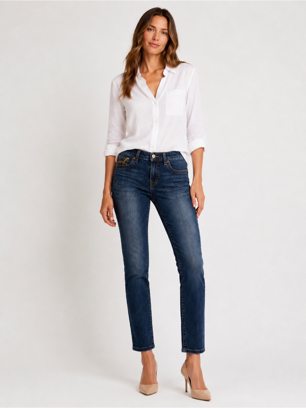 KUT from the Kloth Stevie Straight Leg Ankle Jeans Size 4 Blue